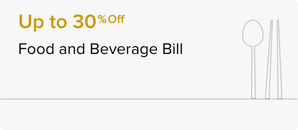 30% Off Food and Beverage Bill