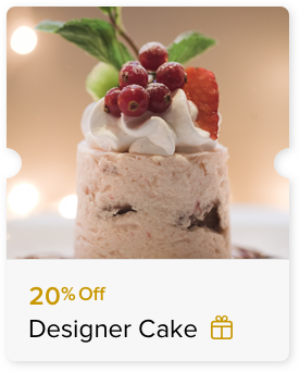 20% Off Designer Cake