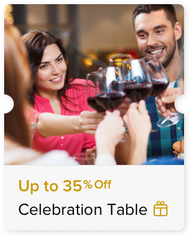  35% off on food bill and a 20% on beverage bill