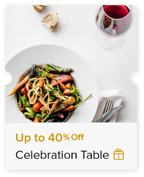 Up to 40% Off Food and Beverage Bill