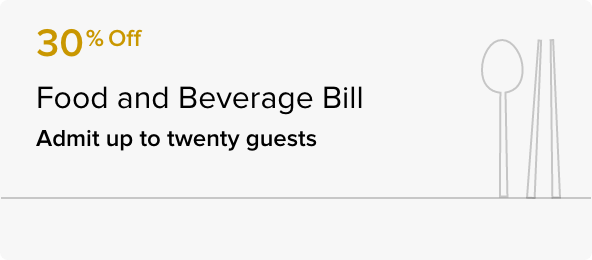 30% Food and Beverage Bill