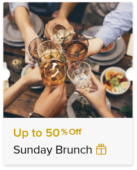 50% Off non-alcoholic Sunday Brunch