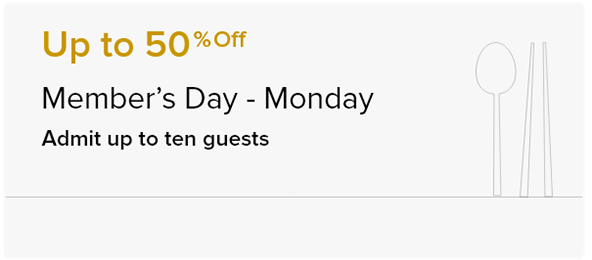 Up to 50% Off Member’s Day